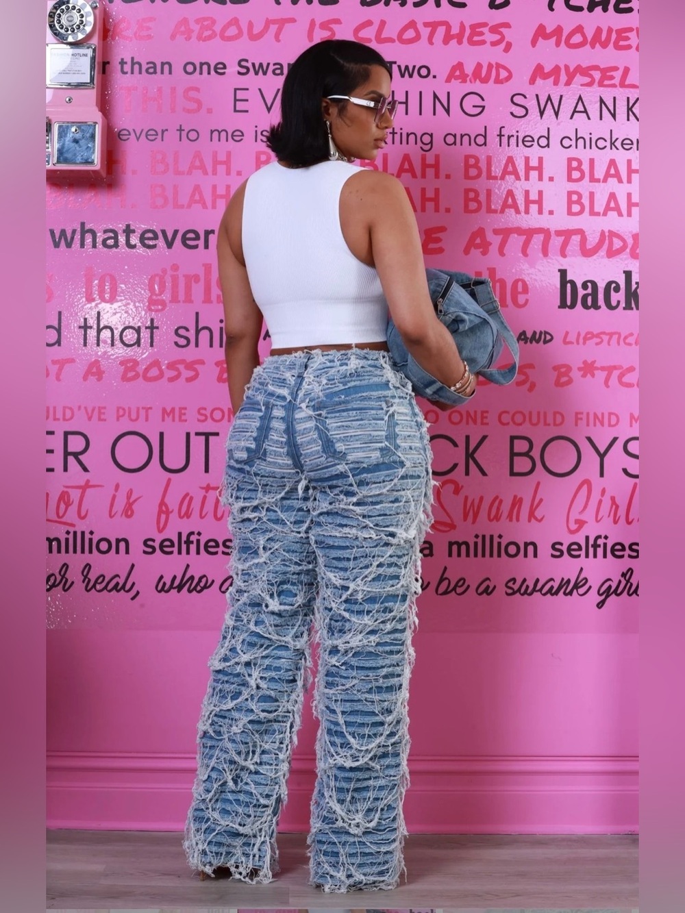 Tear It Up  Distressed Jeans New Size 2x 18 Premium Heavy Denim Great Deal🔥